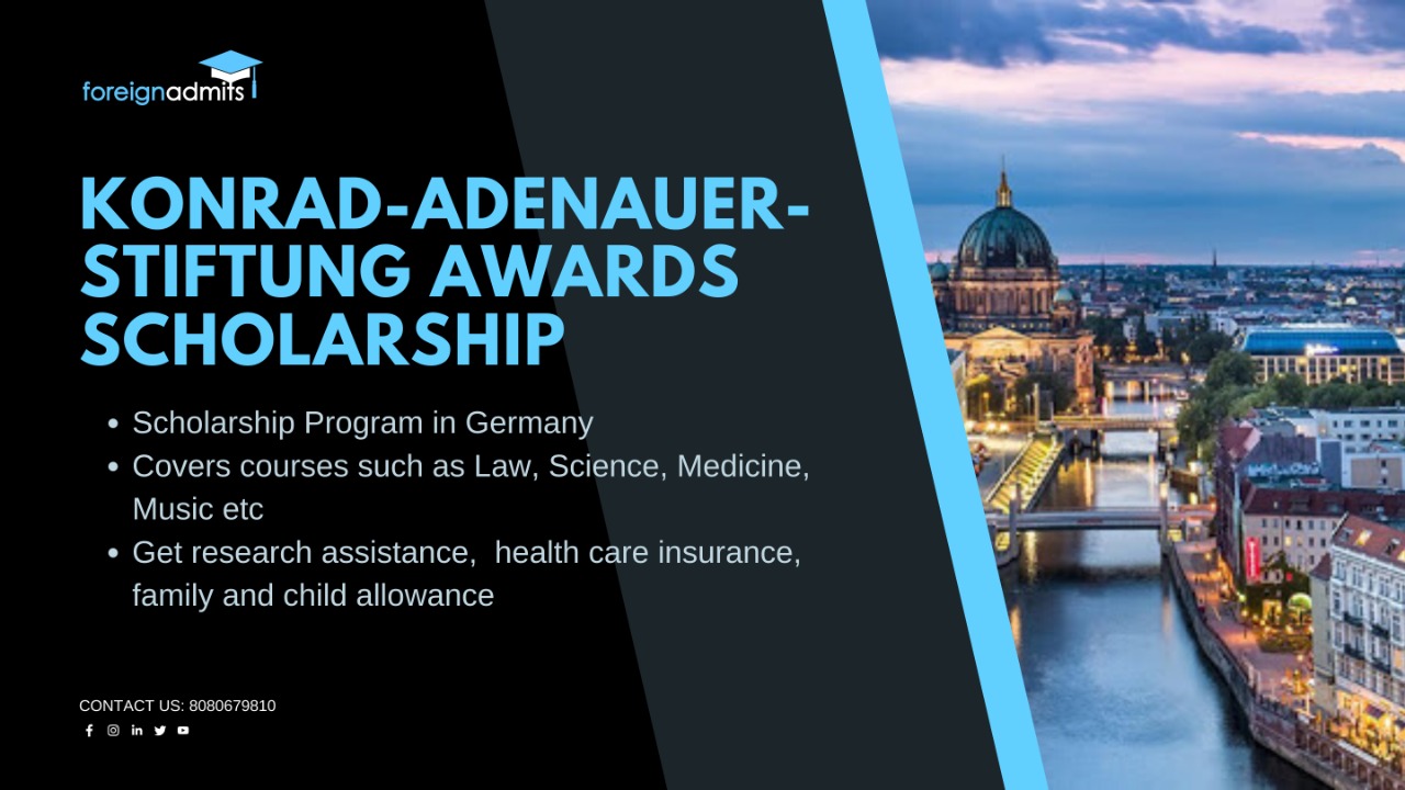 Konrad-Adenauer-Stiftung Awards Scholarship in Germany