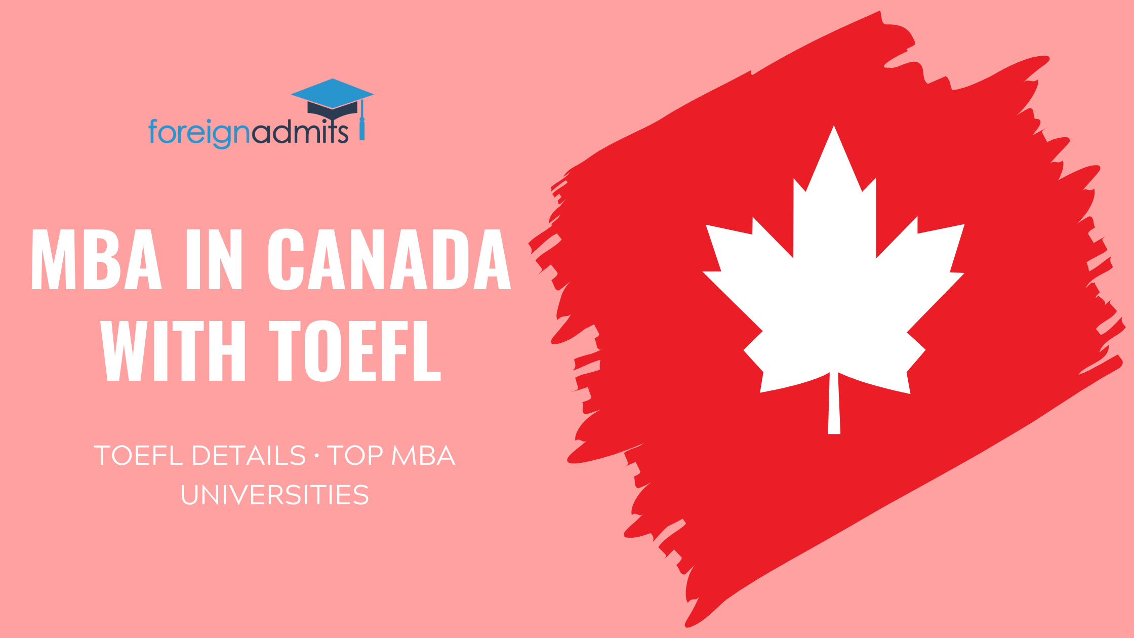 MBA In Canada With TOEFL