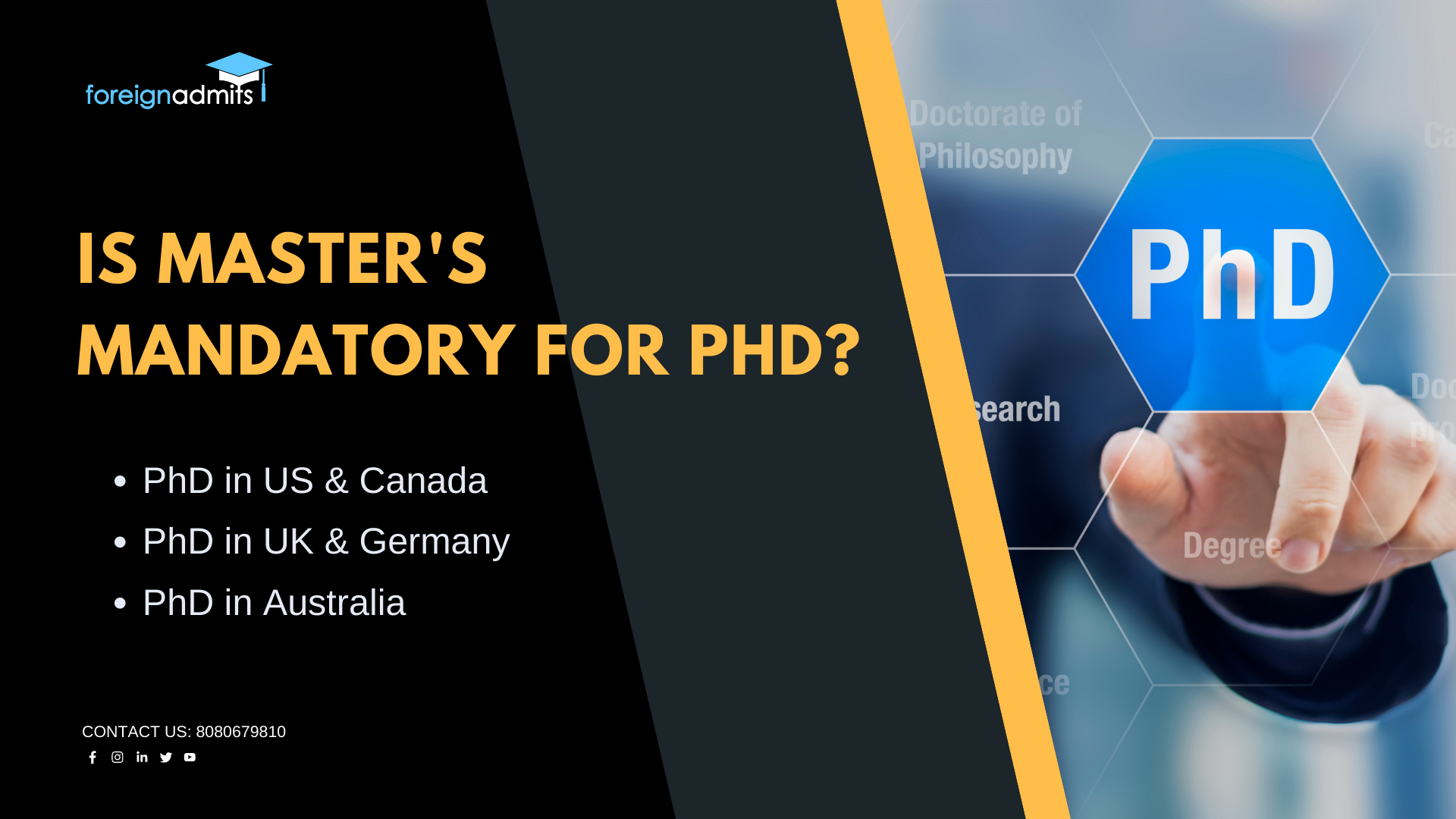 Is Master’s mandatory for PhD?