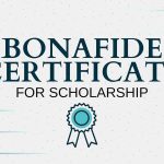 Bonafide Certificate for Scholarship