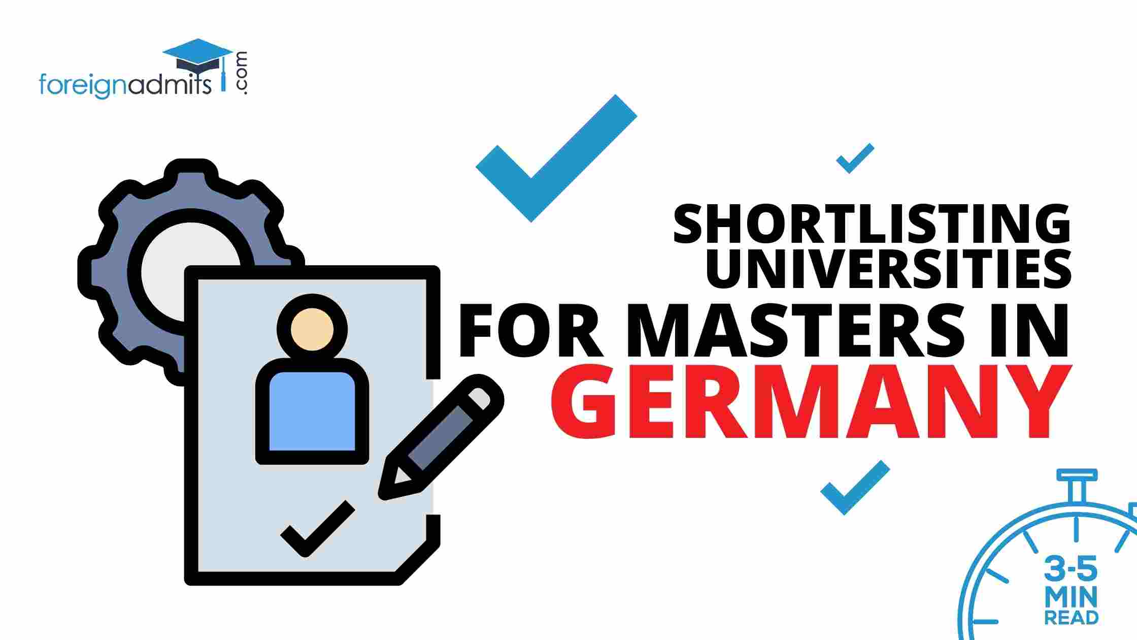 Shortlisting Universities for Masters in Germany