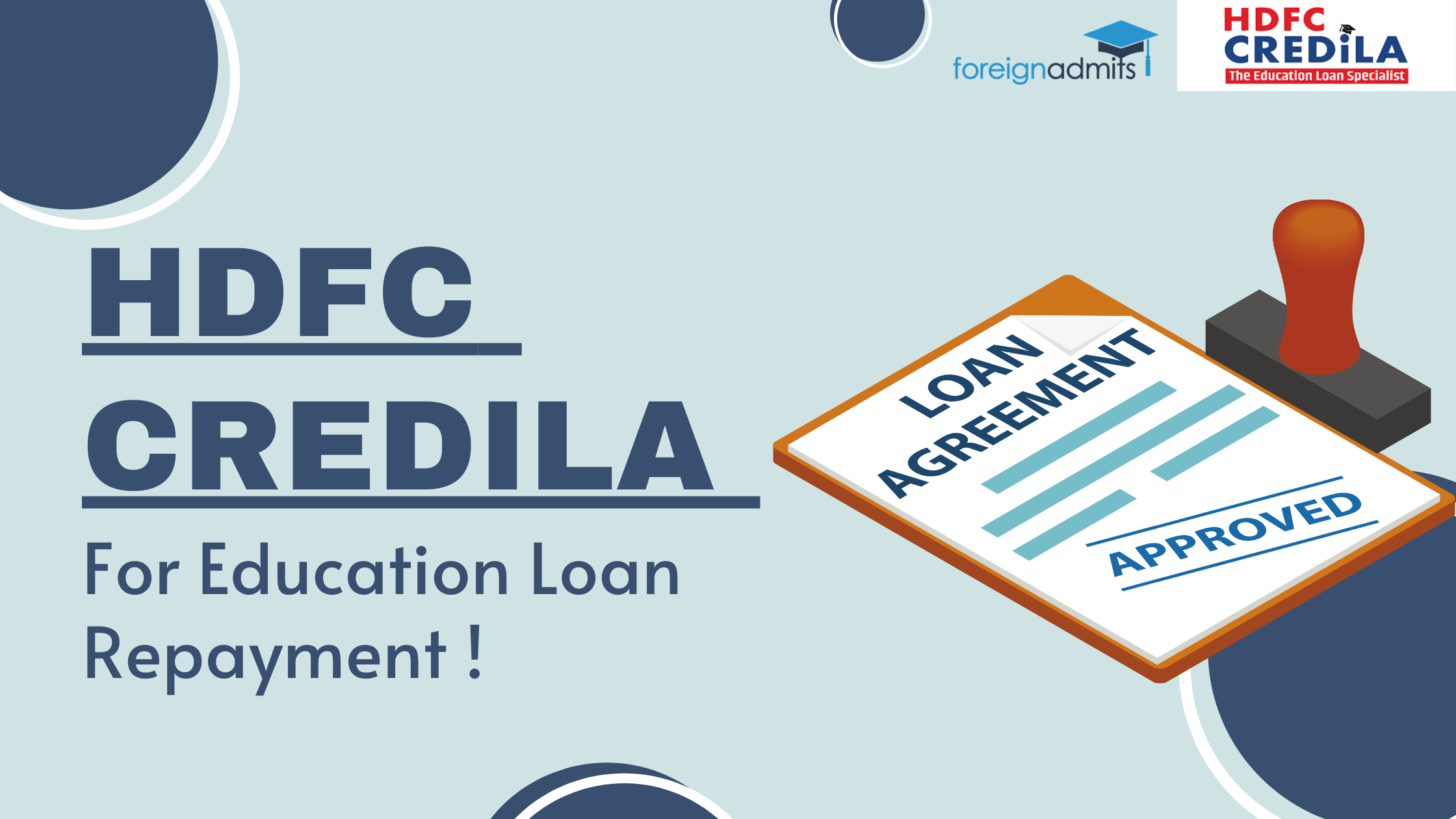 HDFC Credila For Education Loan Repayment