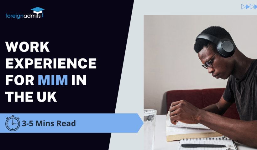 Work experience for MIM in the UK