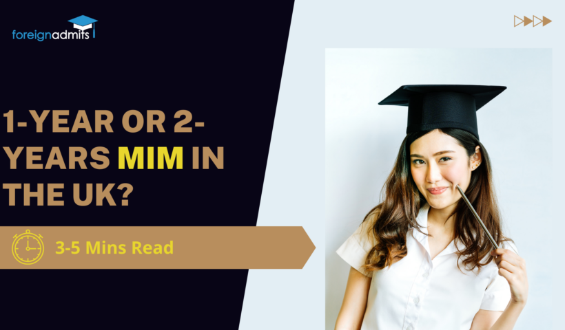 1 year or 2 years MIM in the UK?