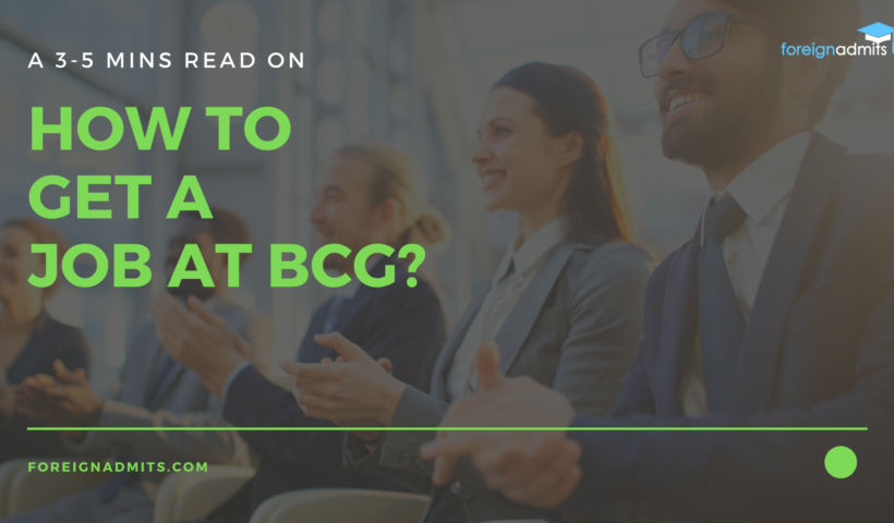 Get at job at BCG