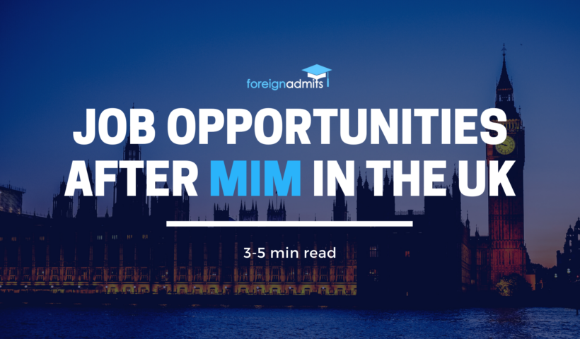 Job opportunities after MIM in the UK