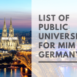 List of public universities for MiM in Germany