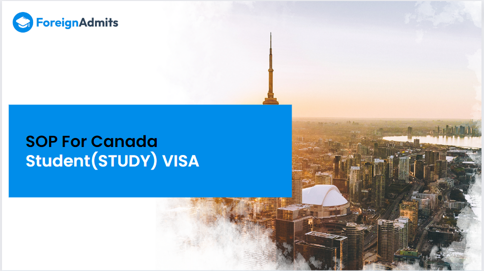 SOP For Canada Student(STUDY) VISA